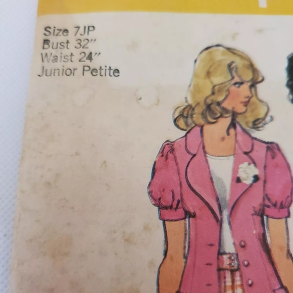 Vintage 1973 Simplicity 2 Style Sleeve Jacket & Cuffed Pant Pattern #5642 Sz 7JP - Picture 3 of 5